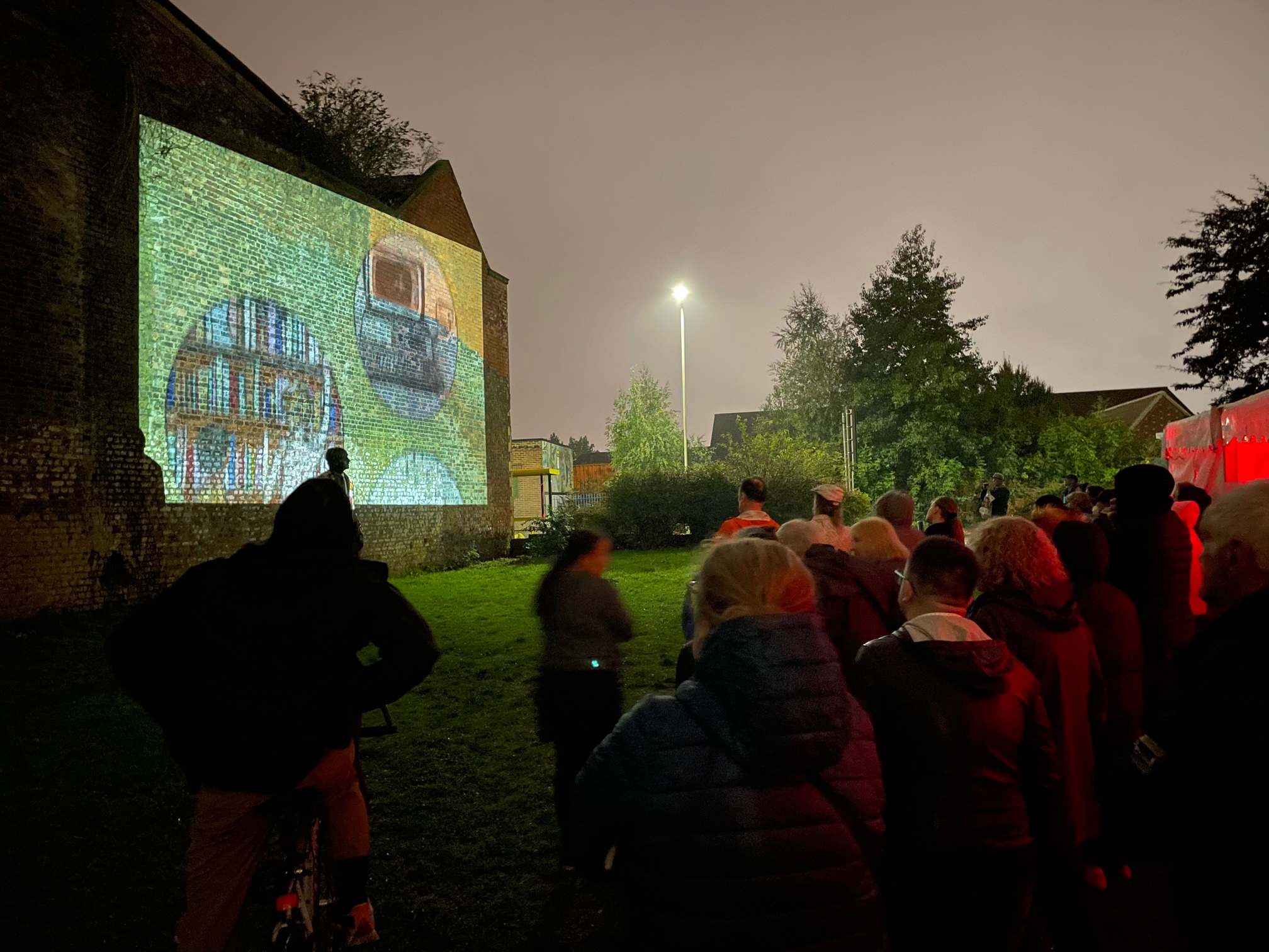 Projections on Everton Library, 9th October 2021